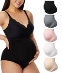 HBselect 5 Pack Maternity knickers for Pregnancy, High Waist Maternity Briefs Soft Hipster Overbelly Maternity Shapewear Maternity Underwear Pants