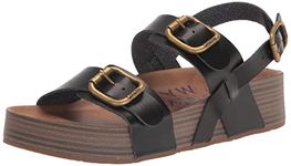 Blowfish Malibu Women's Munich Sandal, Black Dyecut, 7 UK