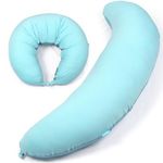 BYRIVER 39inch Pink Purple Body Pillow for Women Girl Side Sleepers, C Shaped Pregnancy Pillow, Gifts for New Mom (ZIL)