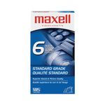 Maxell - All-Purpose Standard Grade 6 Hour VHS Videotape Cassette 214016 (1 tape)