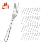 Cake Forks, Funnydin 36 Pieces Stainless Steel Forks Set, 5.9 Inch, Forks Cutlery Only, Dishwasher Safe, Cutlery Starter Forks, Cake Forks, Dessert Forks and Dinner Forks for Home Kitchen & Restaurant