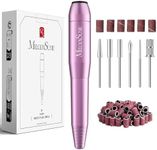 MelodySusie Electric Nail Drill Machine,PC120I Portable Electric Nail File Efile Set for Acrylic Gel Nails, Manicure Pedicure Tool with Nail Drill Bits Sanding Bands (Purple)