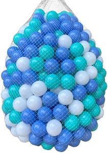 bebikim 200 Count Plastic Soft Plastic Ball Pit Balls Colorful Play Pit Balls for Pet Dogs Ball Pit 2.2" Large Phthalate Free Bpa Free Balls for Toddlers 1-3 Baby Kids (Blue)