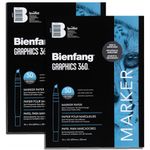 Bienfang Graphics 360 Marker Paper Pad, 9-Inch by 12-Inch, 50 Sheet (2-Pack), White, 316121W