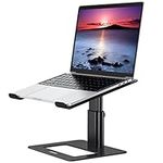 Besign LSX3 Aluminum Laptop Stand, Ergonomic Adjustable Notebook Stand, Riser Holder Computer Stand Compatible with Air, Pro, Dell, HP, Lenovo More 10-15.6" Laptops (Black)