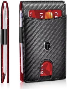 Gostwo Slim Wallet for Men Minimalist Front Pocket Bifold Wallet ID Window Card Case with Money Clip Thin Credit Card Holder