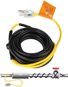 Heat Tape for Water Pipes, PowerBear Pipe Heating Cable Self-Regulating for Freeze Protection, Heat Trace Cable for Metal And Plastic Home Pipes, Roof, Gutters Deicing, RV Heated Water Hose, 120V