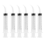 NUOBESTY 6pcs Dental Syringe Curved Tip Disposable Syringe Bend Head Dental Syringe Practical Irrigation Durable Syringe Injection Tool