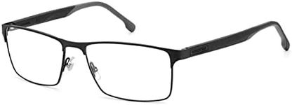 Carrera Men's 8863 Rectangular Prescription Eyewear Frames, Black, 56mm, 17mm