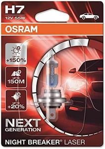 OSRAM 64210NL-01B NIGHT BREAKER LASER H7, next generation, +150% more brightness, halogen headlamp, 64210NL-01B, 12V, passenger car, single blister (1 lamp)