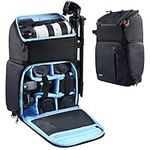 Endurax Camera Backpack, Waterproof Cameras Bag Drone Backpacks for Photographers, 2 DSLR Camera Bags Compatible with Canon Nikon with 15.6 Laptop Compartment