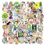 YellowCult 100 Random Rick & Morty No-Duplicate VSCO Vinyl Stickers Pack for Fashion Labels, Art, Laptop, MacBook, Car, Skate Board, Luggage [100 Waterproof Random Stickers - Rick & Morty]