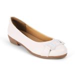 tresmode BOLINGO Women's Ballerina Shoes Footwear White, 5 UK / 38 EU - Round Toe Ladies Ballet Flats Stylish Formal Casual Comfortable Wear