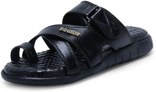 DOCTOR EXTRA SOFT Care Orthopedic Diabetic Comfortable Dr Sole Footwear Daily Use Casual Wear Stylish Latest Black Cushioned Adjustable Strap Chappal for Men's-Gents-Boy's L-11-Black-9
