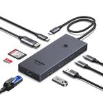 UGREEN USB C Hub, 9-in-1 4K@60Hz HDMI to USB-C Adapter, 1Gbps Ethernet, 170MB/s SD/TF, 3x 10Gbps USB-A/C Ports, 100W PD, 30cm Cable, Aluminum Compact Laptop Docking Station for MacBook, HP, Dell, iPad