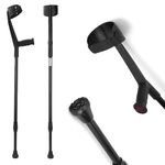 iWalk WS-101 Black Color Elbow Crutch for Patients/Fractured leg/Injured people with adjustable Height for Men and Women