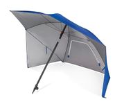 Sport-Brella Ultra UPF 50+ Angled Shade Canopy For Optimum Sight Lines At Sports Events, 8-Foot, Blue, 3452