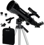 Celestron Travel Scope 70 Portable Refractor Telescope – 70mm Aperture, Fully-Coated Glass Optics – Includes Tripod, Backpack & Software – Ideal for Beginners & Travel