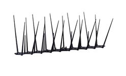 PlastKart Bird Spikes (10 Pcs Pack) 10 Feet 12x6 inch (with Double Sided Tape) Black | Pigeon Repellenet for Balcony, Window AC, Bird Crow Kabootar Deterrent, Scare Birds Away