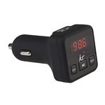 KitSound MyFM2 Bluetooth In-Car Wireless FM Transmitter Hands-Free Car Kit Adaptor, Connect Your Smartphone or Tablet to Your Car Stereo, Black