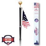 Ezpole 21' Dark Bronze Defender SECTIONAL FLAGPOLE KIT W/ 3X5 Nylon Flag