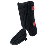 NURIBASE Batter's Leg Guards, Baseball/Softball Leg Guard, Adult and Youth Size - Black Adult