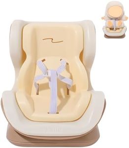 Doll Car Seat for10-17cm Dolls with Air Vent Clip, Cute and Functional Car Ornament for Blind Box Doll Fans Collectors (Coffee Brown)