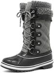 DREAM PAIRS Women's Monte_02 Grey Mid Calf WaterProof Winter Snow Boots Size 7 M US