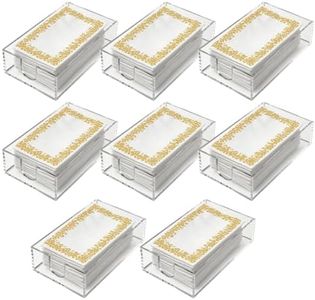 LECEHIVO 8 Pcs Acrylic Guest Towel Napkin Holder 8.5 x 5 Inch Guest Hand Towel Storage Trays Clear Napkin Holder for Bathroom Kitchen Dinner Party