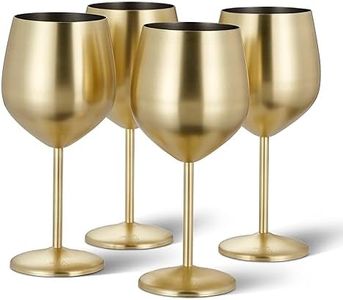 OS Oak & Steel ENGLAND Verres À Vin Élégants En Acier Inoxydable (Or Mat)