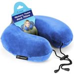 Travelrest CURL - Therapeutic Memory Foam Travel & Neck Pillow - Washable Micro-Fiber Cover - Attaches to Luggage - Contours Perfectly to Your Neck and Head (2-Year Warranty)