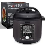 Instant Pot Pro 10-in-1 Pressure Cooker, Slow Cooker, Rice/Grain Cooker, Steamer, Sauté, Sous Vide, Yogurt Maker, Sterilizer, and Warmer, Includes App With Over 800 Recipes, Black, 6 Quart