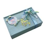 Little Surprise Box 15 pcs Premium Newborn Baby Clothing Gift Set for Boys | Gift Hamper for Newborn Baby for Boys,Girls | Blue Wooden Box Baby Essentials Clothe Gift Set for Newborn (0-6 Months)