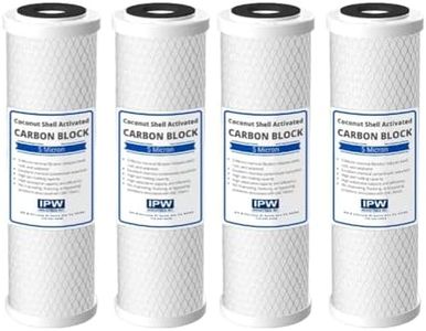 4-PACK of 5 Micron Carbon Block CTO Replacement Water Filter Cartridge 10" by IPW Industries