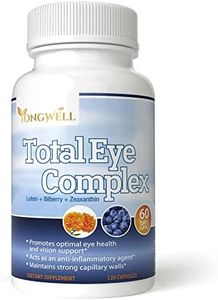 Total Eye Complex with Lutein, Bilberry & Zeaxanthin - Support Eye Health & Visual Acuity (120 Capsules)