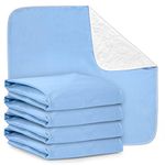 4 Pack of Washable Bed Pads for Incontinence, 34x36 Inches - Reusable Waterproof Mattress Sheet Protector Underpads