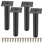 Fulushouxi 4 Pcs Furniture Legs, 5.9"/15cm Adjustable Furniture Support Feet, Metal Sofa Replacement Support Feet Legs for Sofa Table Chair Desk Kitchen Cupboard Cabinets Legs Feet (15CM)