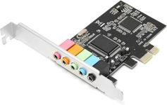 Etzin PCI-E 1X PCIe Sound Card, 5.1 Internal Sound Card for PC Windows 10 with Low Profile Bracket, 3D Stereo PCI-e Audio Card, CMI8738 Chip Adapter EPL-749PC