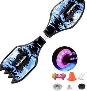 RipStik Caster Board Skateboard, Compact and Lightweight rip Stick Skateboard with 360-degree Casters and Illuminating Wheels for More Excitement, Durable Twistboard for Teenagers and Adults (K)