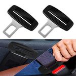 NON-SQUARE Car Seat Belt Clips, 2 PCS Car Seat Belt Silencer Metal Tongue, Universal Seat Belt Metal Buckle Alarm Stopper for Most Vehicle.