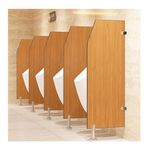 XILYZMO Urinal Screen Toilet Partition, Public Toilet Partition， Floor-standing Wooden Men's Urinal Baffle, Schools Restroom Extender For Shopping Malls Public Places (Color : Brown, Size : 40x120cm