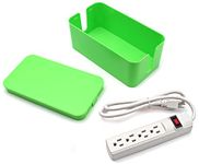 Cable Bin Mini with Surge Protector - Color: White