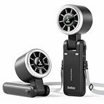 Diveblues Portable Handheld Fan, High-Speed Turbo Portable Fan, LED Display, Up to 12 Hours, 4000mAh Battery, 5 Wind Gear, Rechargeable small Hand Fan for Travel/Commute/Outdoor, Gifts for Women