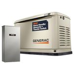 Generac Guardian 14kW Home Standby Generator with 200 Amp Transfer Switch, Durable All Aluminum, WiFi Enabled with G-Force Engine, Easy to Use, Whole House Power Backup, Smart Outage Solution - Bisque