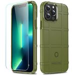 LABILUS iPhone 13 Pro Max case, Rugged Shield 8ft Drop Proof TPU Thick Armor Tactical Protective Case Compatible with 13 Pro Max (6.7 inch) - Army Green