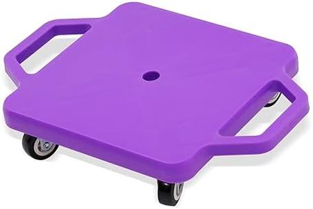 Kids Sitting Scooter Board with Universal Wheels Safety Plastic Scooter for Kids Ages 6-12 Manual Sport Scooters with Handles for Gym Class(Pueple)