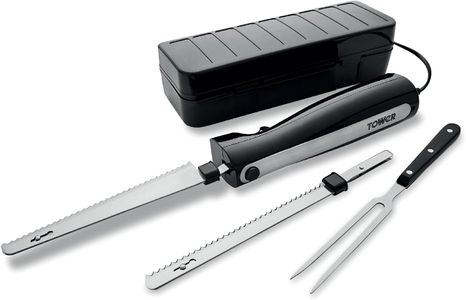 Tower Electric Knife – Black Stainless Steel Blade