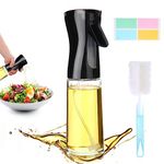 Oil Sprayer,200ml Glass Olive Oil Spray Bottle for Cooking Air Fryer Oil Dispenser Oil Sprayer Mister with Brush and Sticker,Kitchen Gadgets Accessories for Salad Baking Vinegar Grilling