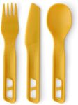 Sea to Summit Passage Camp Cutlery Set, Fork, Spoon and Knife, Arrowwood Yellow