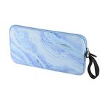 CM Neoprene Carrying Keyboard Sleeve Case Bag Protection Pouch Compatible with Magic Keyboard 1 & 2, Wireless Keyboard, Magic Mouse, Magic Trackpad and Wireless Trackpad (Blue Marble Pattern)